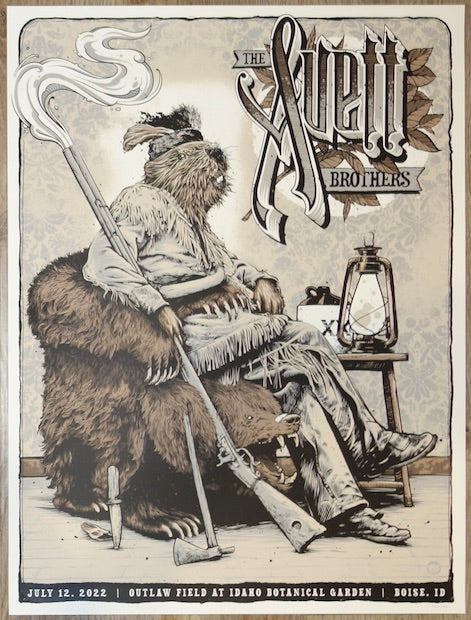 2022 The Avett Brothers - Boise Silkscreen Concert Poster by Dan Dippel