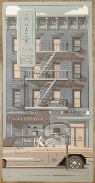 2022 The Avett Brothers - Brooklyn III Silkscreen Concert Poster by Charles Crisler