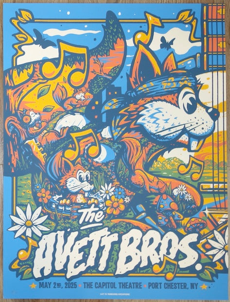 2025 The Avett Brothers - Port Chester I Silkscreen Concert Poster by Mariano Arcamone
