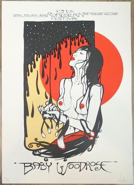 2008 Baby Woodrose - Roadburn Festival Silkscreen Concert Poster by Malleus