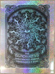 2014 The Black Keys - Baltimore Sparkle Foil Variant Concert Poster by Dave Hunter
