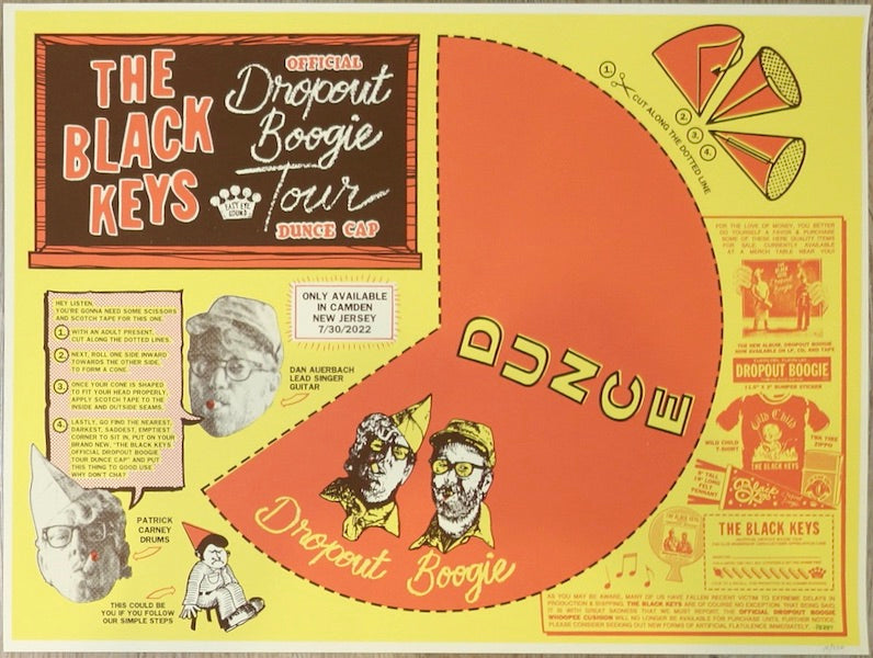 2022 The Black Keys - Camden Silkscreen Concert Poster by Perry Shall