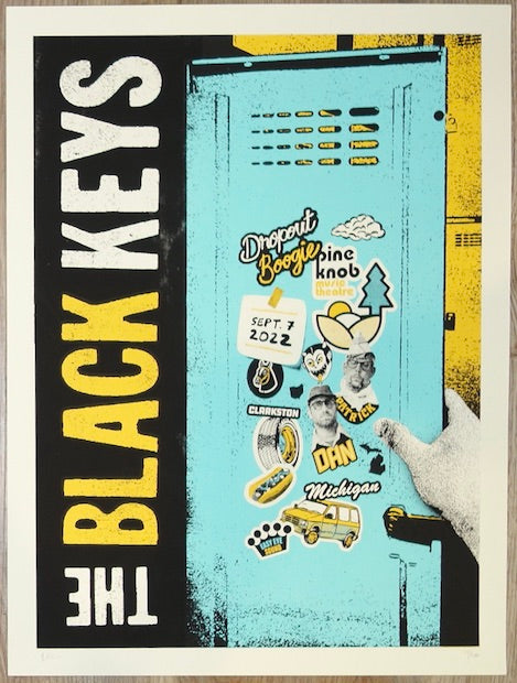 2022 The Black Keys - Clarkston Silkscreen Concert Poster by John Knoerl