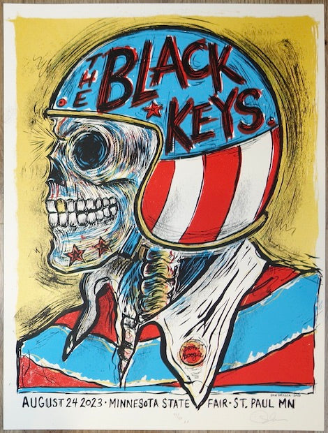 2023 The Black Keys - St. Paul Silkscreen Concert Poster by Dan Grzeca