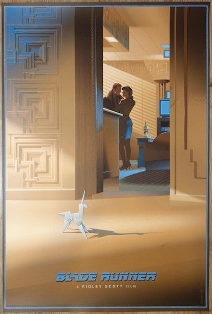 2023 Blade Runner - Memories In Green Silkscreen Movie Poster by Laurent Durieux