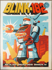 2023 Blink-182 - Brooklyn Silkscreen Concert Poster by Mark5
