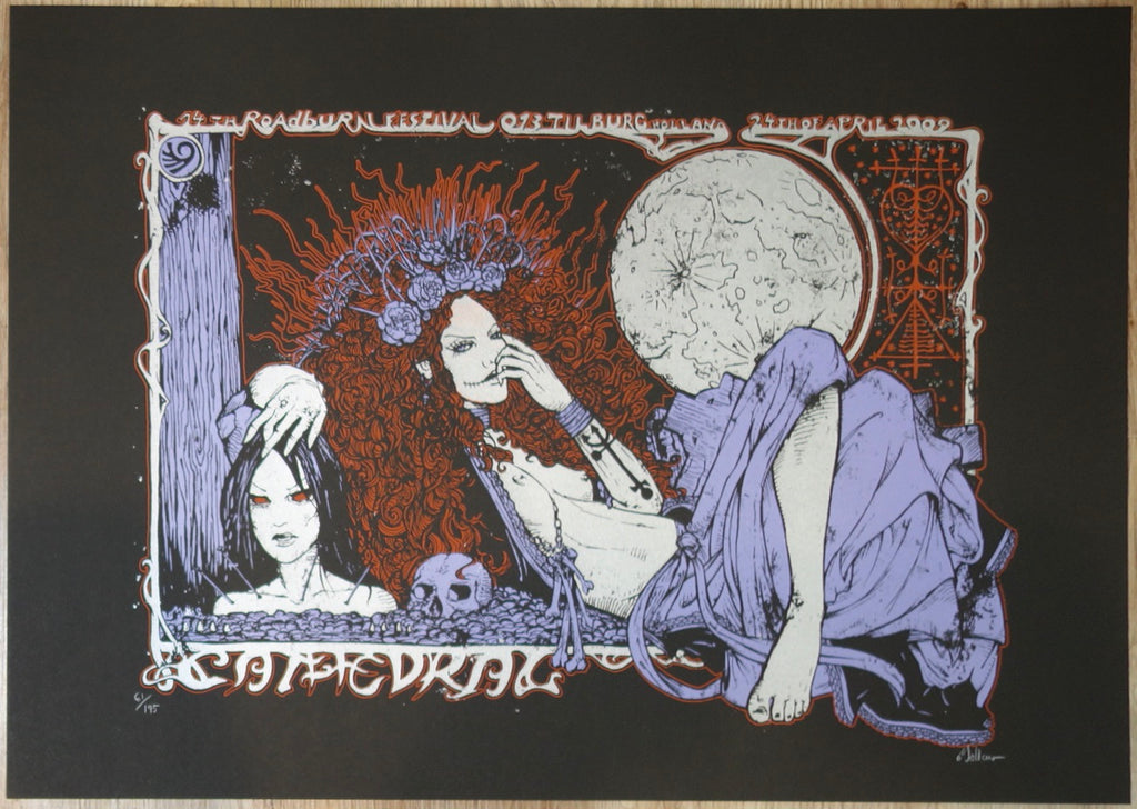 2009 Cathedral - Roadburn Festival Silkscreen Concert Poster by Malleus