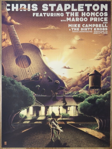 2022 Chris Stapleton - Wheatland Silkscreen Concert Poster by Bailey Race