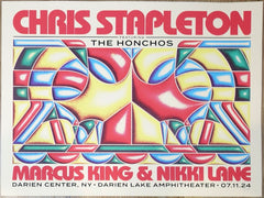 2024 Chris Stapleton - Darien Silkscreen Concert Poster by Jose Garcia