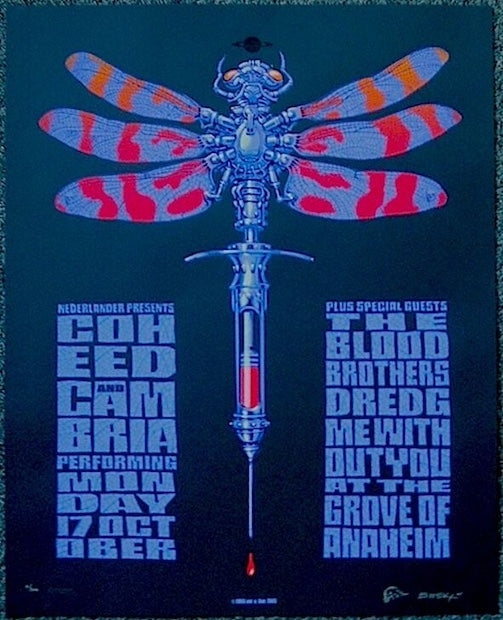 2005 Coheed and Cambria - Anaheim Silkscreen Concert Poster by Emek