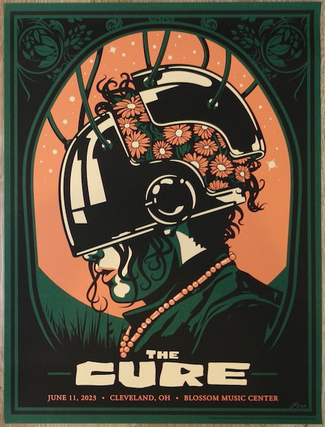 2023 The Cure - Cuyahoga Falls Silkscreen Concert Poster by Jack C. Gregory