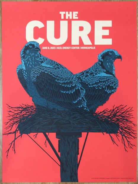 2023 The Cure - Minneapolis Silkscreen Concert Poster by John Vogl