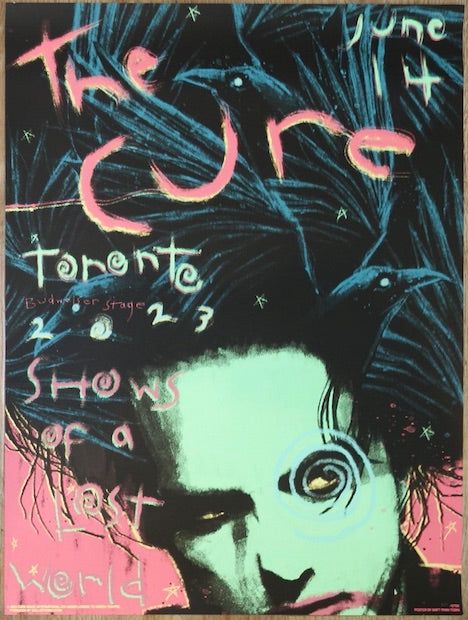 2023 The Cure - Toronto Silkscreen Concert Poster by Matt Ryan Tobin