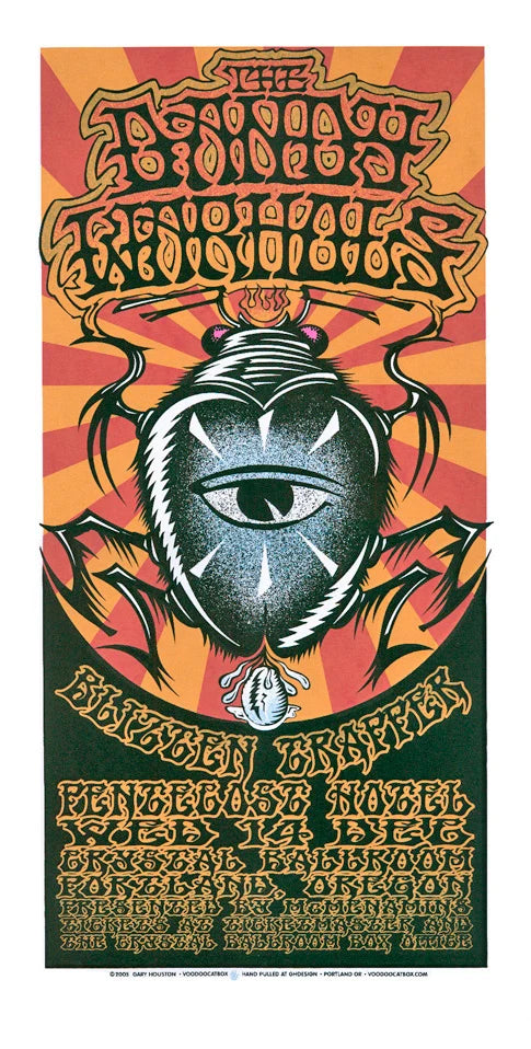 2005 Dandy Warhols - Portland Silkscreen Concert Poster by Gary Houston
