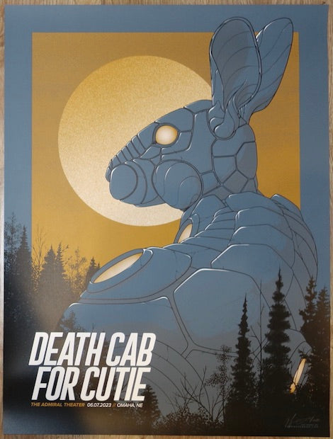 2023 Death Cab For Cutie - Omaha Silkscreen Concert Poster by Justin Froning