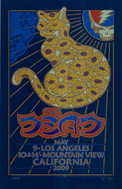 2009 The Dead - Los Angeles/Mountain View Concert Poster by Gary Houston