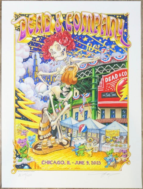 2023 Dead & Company - Chicago I Giclee Concert Poster by AJ Masthay