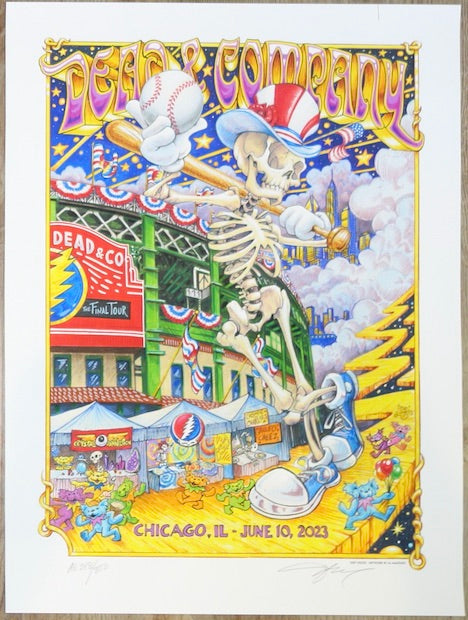 2023 Dead & Company - Chicago II Giclee Concert Poster by AJ Masthay
