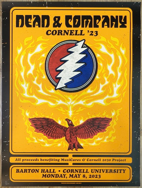 2023 Dead & Company - Ithaca Silkscreen Concert Poster by Status Serigraph