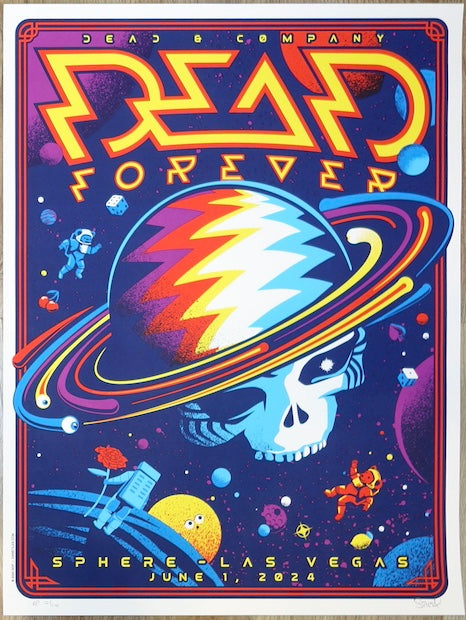 2024 Dead & Company - Las Vegas Silkscreen Concert Poster by Dan Stiles