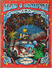2024 Dead & Company - Las Vegas Silkscreen Concert Poster by Brandon Trammel