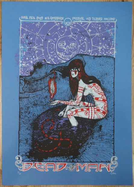 2009 Dead Man - Roadburn Festival Silkscreen Concert Poster by Malleus