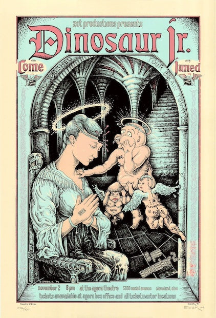 1994 Dinosaur Jr. - Cleveland Silkscreen Concert Poster by Emek