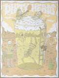 2022 Dirty Heads - Houston Silkscreen Concert Poster by Kentaro Yoshida