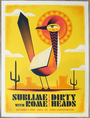 2023 Dirty Heads & Sublime w/ Rome - Mesa Silkscreen Concert Poster by Add Noise