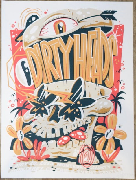 2023 Dirty Heads - Monterey Silkscreen Concert Poster by Michael Cray