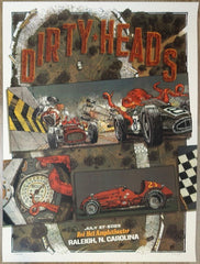 2023 Dirty Heads - Raleigh Silkscreen Concert Poster by Landland