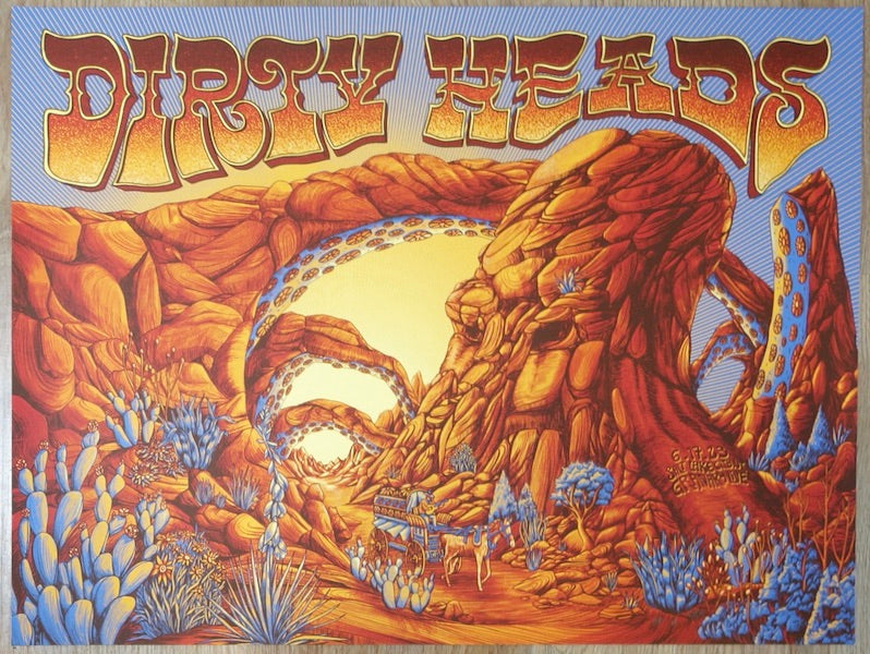 2023 Dirty Heads - Salt Lake City Silkscreen Concert Poster by Dylan Fant
