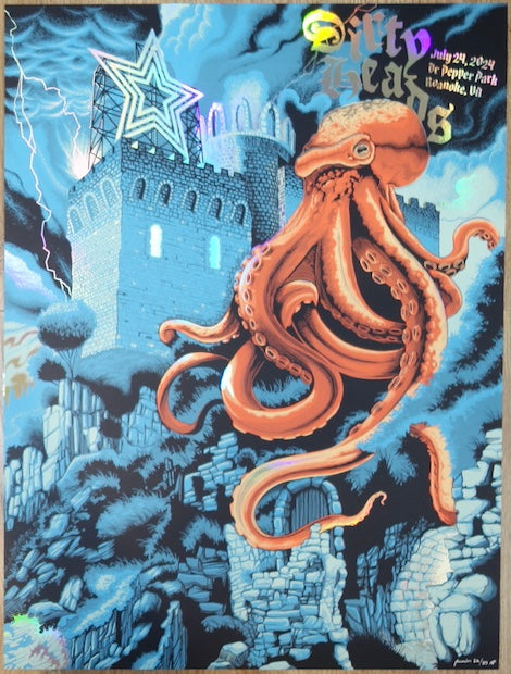 2024 Dirty Heads - Roanoke Foil Variant Concert Poster by Paul Kreizenbeck