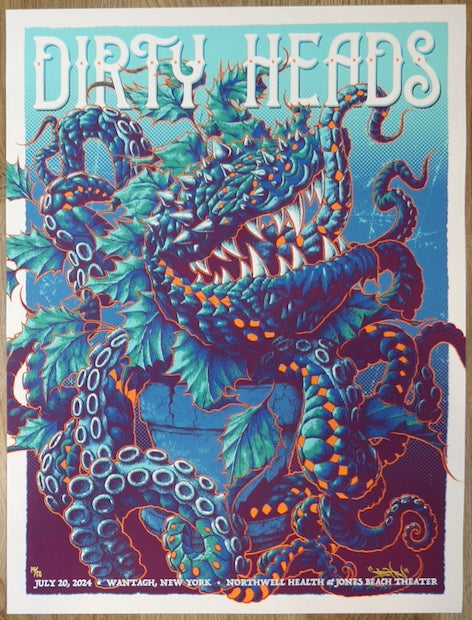 2024 Dirty Heads - Wantagh Silkscreen Concert Poster by Bioworkz