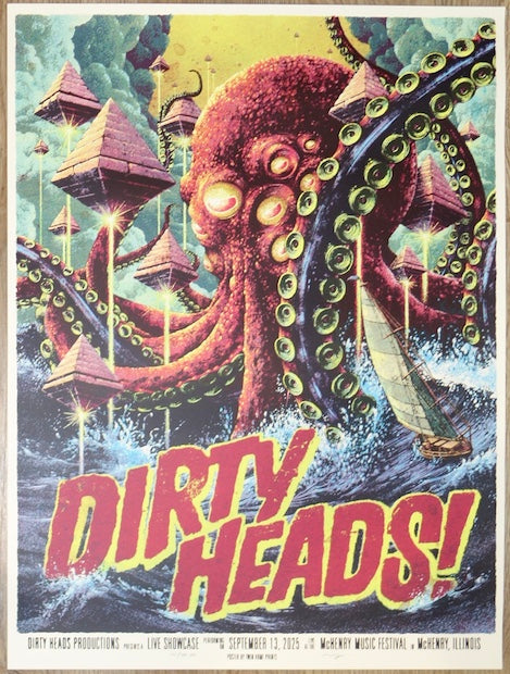2025 Dirty Heads - McHenry Silkscreen Concert Poster by Twin Home Prints
