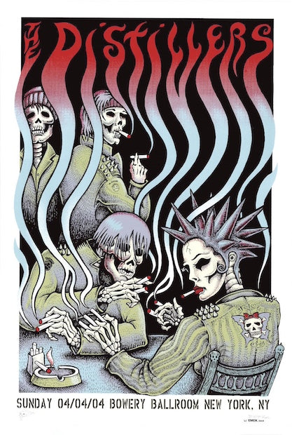 2004 The Distillers - NYC Silkscreen Concert Poster by Emek