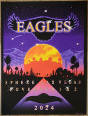 2024 The Eagles - Las Vegas Silkscreen Concert Poster by Richard Biffle