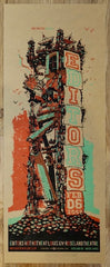 2008 The Editors & Hot Hot Heat - Portland Chipboard Variant Poster by Guy Burwell