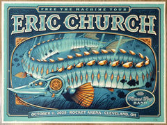 2025 Eric Church - Cleveland Silkscreen Concert Poster by Half Hazard Press