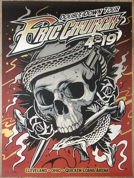 2019 Eric Church - Cleveland I Silkscreen Concert Poster by Maxx242