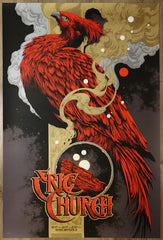 2025 Eric Church - Red Rocks Silkscreen Concert Poster by Ken Taylor