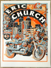 2026 Eric Church - Tampa Silkscreen Concert Poster by Tyler Stout