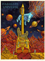 2019 Fender Telecaster PJ Bass - Parallel Universe Silkscreen Poster by Emek