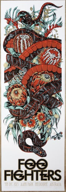 2023 Foo Fighters - Melbourne I Silkscreen Concert Poster by Rhys Cooper