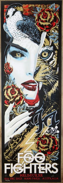 2023 Foo Fighters - Melbourne II Silkscreen Concert Poster by Rhys Cooper