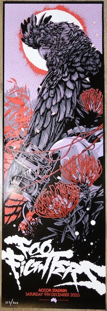 2023 Foo Fighters - Sydney Silkscreen Concert Poster by Ken Taylor