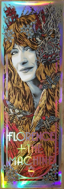 2023 Florence & the Machine - Melbourne Foil Variant Concert Poster by Rhys Cooper