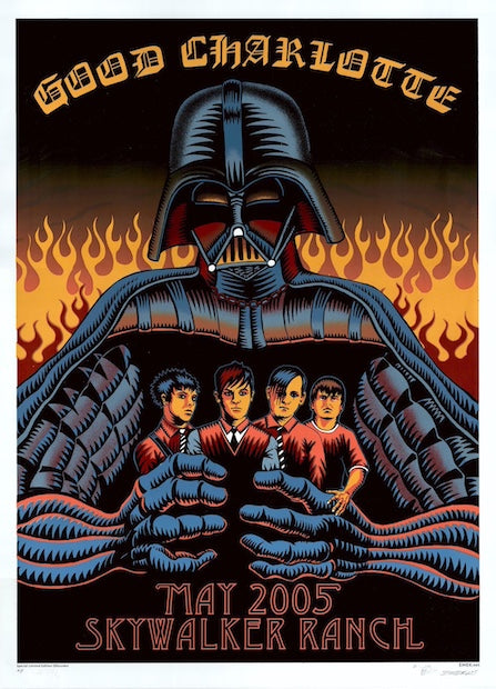 2005 Good Charlotte - Star Wars Silkscreen Concert Poster by Emek