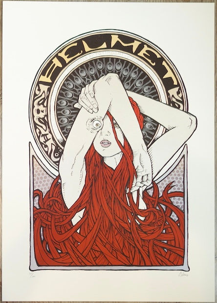 2009 Helmet - Milan Silkscreen Concert Poster by Malleus