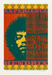 1998 Jimi Hendrix Tribute - Portland Silkscreen Concert Poster Gary Houston